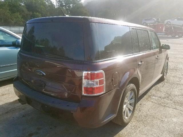 2FMGK5BC4ABA32135 - 2010 FORD FLEX SE MAROON photo 4