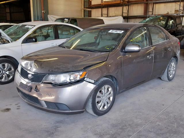 KNAFU4A22A5855306 - 2010 KIA FORTE EX GRAY photo 2