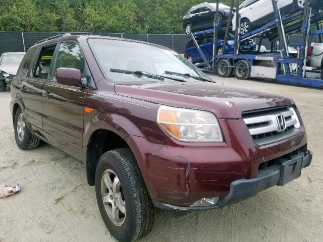 5FNYF18398B010044 - 2008 HONDA PILOT SE MAROON photo 1