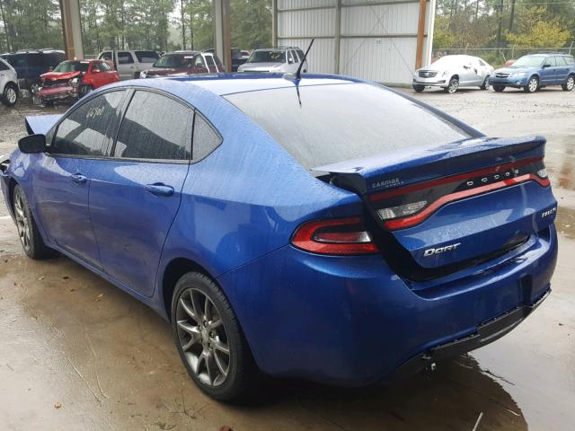 1C3CDFBA5DD339043 - 2013 DODGE DART SXT BLUE photo 3