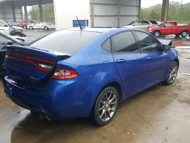 1C3CDFBA5DD339043 - 2013 DODGE DART SXT BLUE photo 4