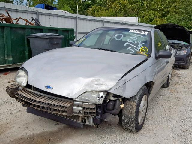 1G1JC524617367804 - 2001 CHEVROLET CAVALIER B SILVER photo 2