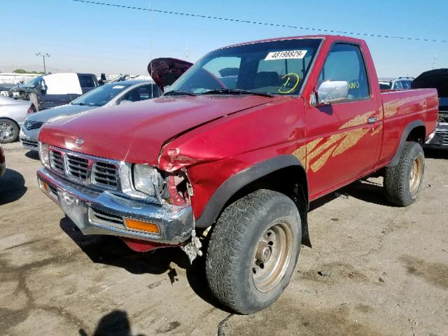 1N6SD11Y2SC354110 - 1995 NISSAN TRUCK XE RED photo 2