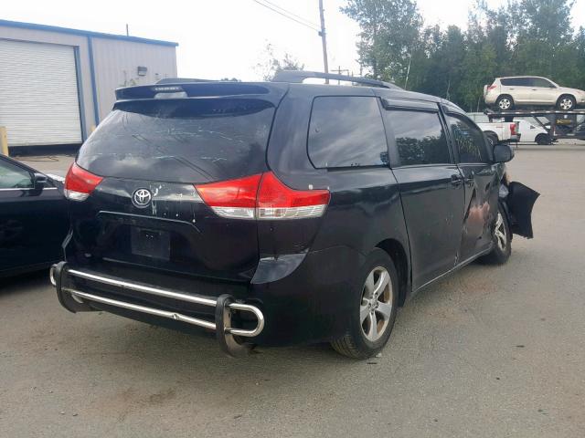 5TDKK3DC5CS251669 - 2012 TOYOTA SIENNA LE BLACK photo 4