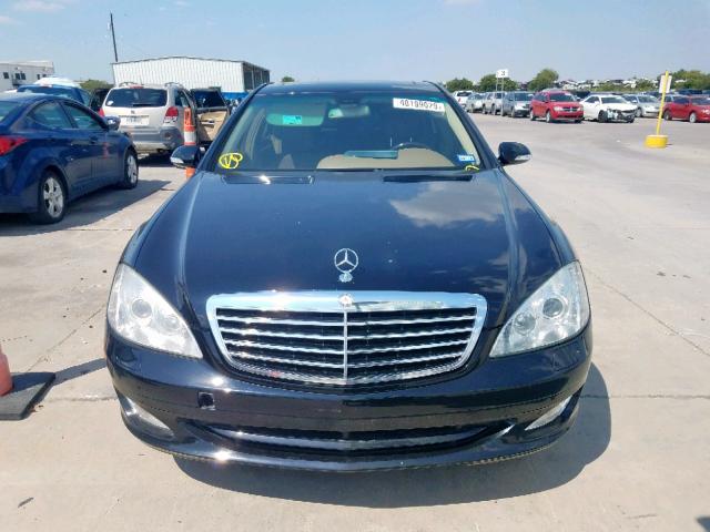 WDDNG71X27A051774 - 2007 MERCEDES-BENZ S 550 BLACK photo 9