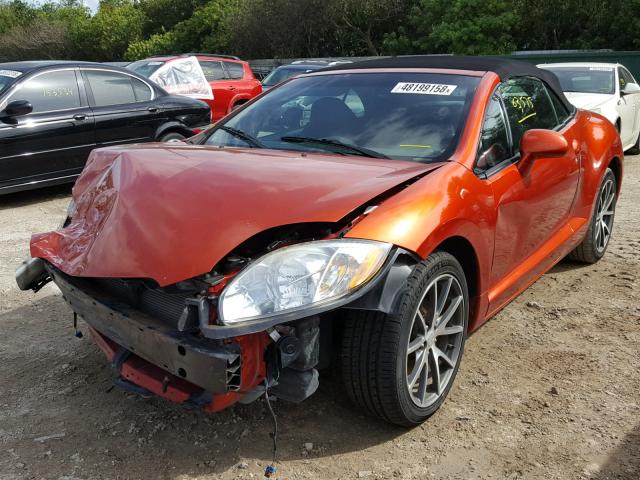 4A37L2EF2CE001685 - 2012 MITSUBISHI ECLIPSE SP ORANGE photo 2