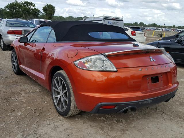 4A37L2EF2CE001685 - 2012 MITSUBISHI ECLIPSE SP ORANGE photo 3