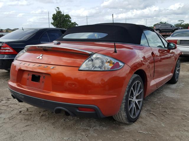 4A37L2EF2CE001685 - 2012 MITSUBISHI ECLIPSE SP ORANGE photo 4