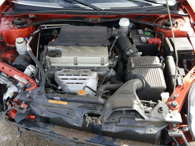 4A37L2EF2CE001685 - 2012 MITSUBISHI ECLIPSE SP ORANGE photo 7