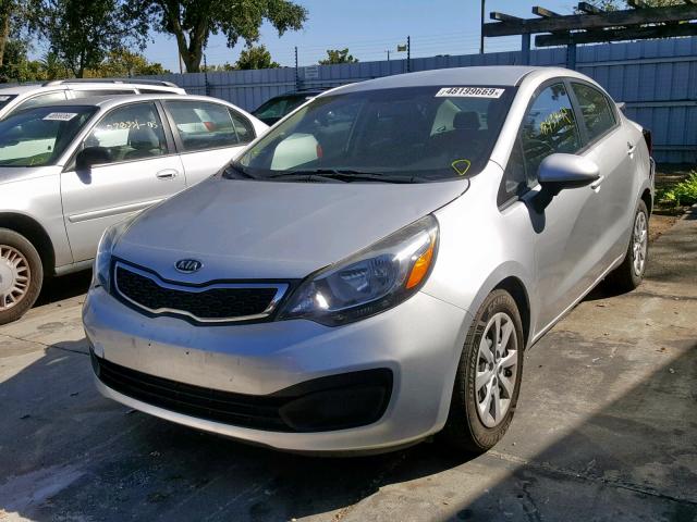 KNADN4A35C6058929 - 2012 KIA RIO EX SILVER photo 2