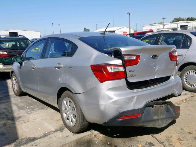 KNADN4A35C6058929 - 2012 KIA RIO EX SILVER photo 3