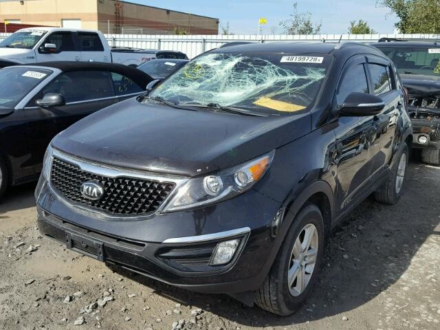 KNDPB3AC8F7778338 - 2015 KIA SPORTAGE L BLACK photo 2