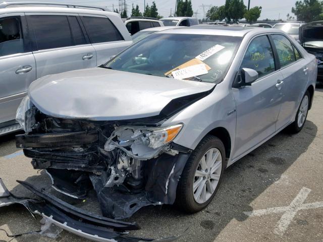 4T1BD1FK0CU035349 - 2012 TOYOTA CAMRY HYBR SILVER photo 2