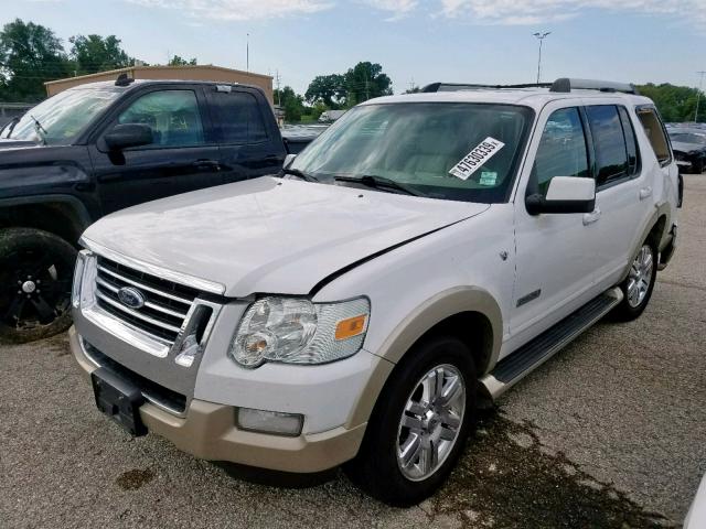 1FMEU748X7UB56855 - 2007 FORD EXPLORER E WHITE photo 2