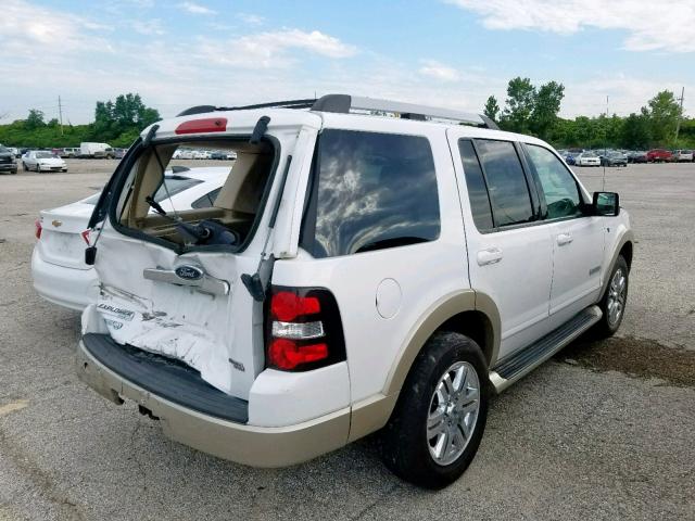 1FMEU748X7UB56855 - 2007 FORD EXPLORER E WHITE photo 4