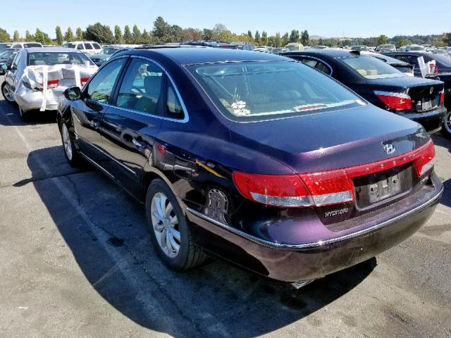 KMHFC46FX6A045983 - 2006 HYUNDAI AZERA SE PURPLE photo 3