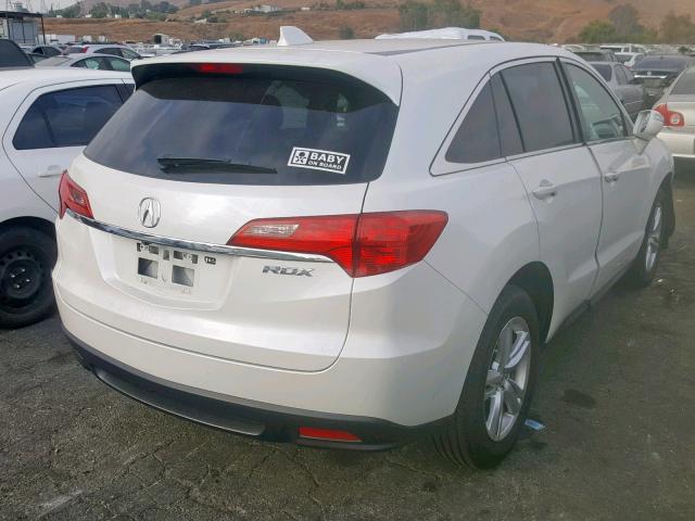 5J8TB3H37EL015562 - 2014 ACURA RDX WHITE photo 4