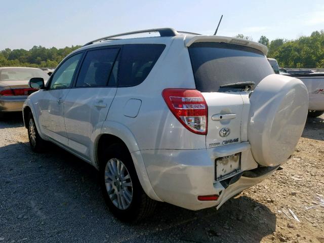 JTMDK4DV6AD017081 - 2010 TOYOTA RAV4 LIMIT WHITE photo 3