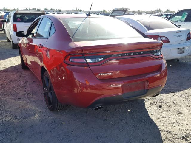 1C3CDFBB2GD539875 - 2016 DODGE DART SXT RED photo 3