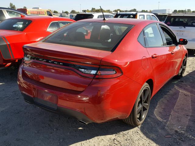 1C3CDFBB2GD539875 - 2016 DODGE DART SXT RED photo 4