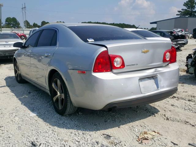1G1ZC5EU3CF380548 - 2012 CHEVROLET MALIBU 1LT SILVER photo 3