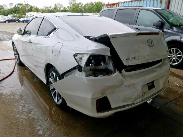 1HGCT2B86DA009094 - 2013 HONDA ACCORD EXL WHITE photo 3