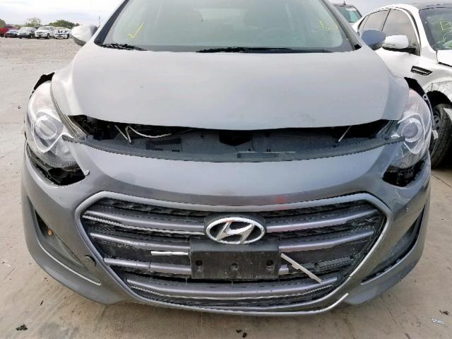 KMHD35LH5GU327550 - 2016 HYUNDAI ELANTRA GT GRAY photo 9