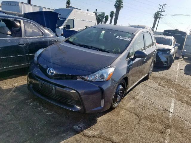 JTDZN3EUXFJ028252 - 2015 TOYOTA PRIUS V CHARCOAL photo 2