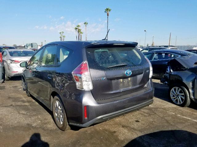 JTDZN3EUXFJ028252 - 2015 TOYOTA PRIUS V CHARCOAL photo 3