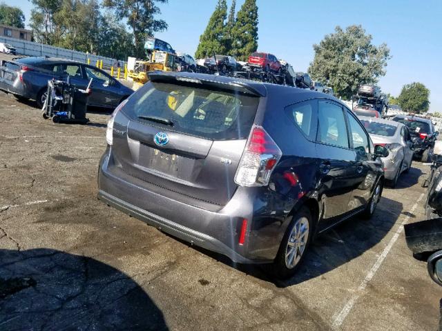 JTDZN3EUXFJ028252 - 2015 TOYOTA PRIUS V CHARCOAL photo 4