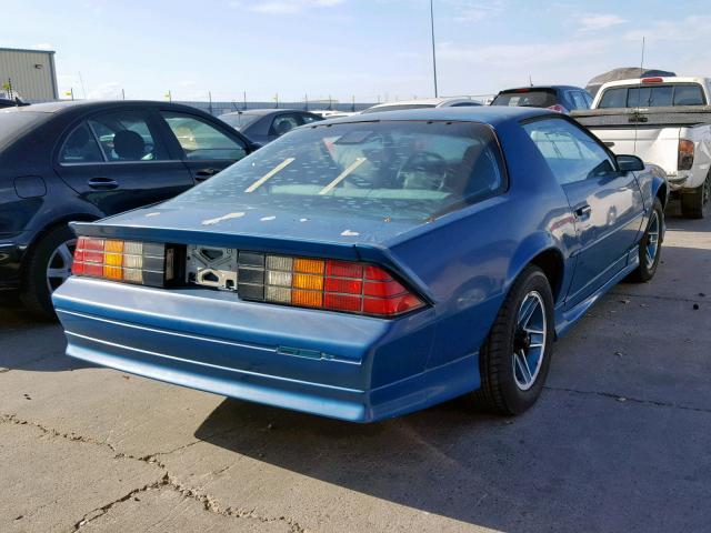 1G1FP23T3NL160069 - 1992 CHEVROLET CAMARO RS BLUE photo 4