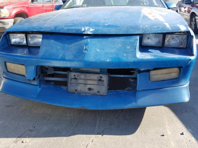 1G1FP23T3NL160069 - 1992 CHEVROLET CAMARO RS BLUE photo 7