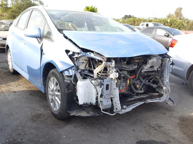 JTDKN3DP1C3005181 - 2012 TOYOTA PRIUS PLUG BLUE photo 1