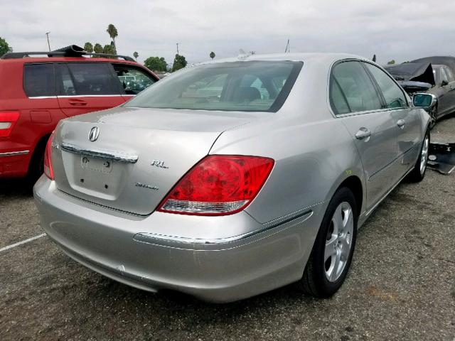 JH4KB16575C002781 - 2005 ACURA RL SILVER photo 4