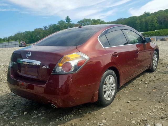 1N4AL2AP1CC166748 - 2012 NISSAN ALTIMA BAS MAROON photo 4