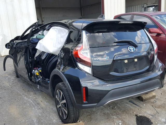 JTDKDTB37J1602881 - 2018 TOYOTA PRIUS C BLACK photo 3