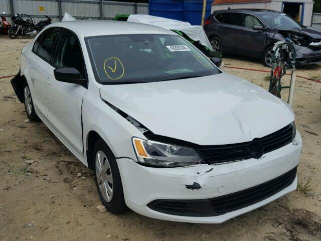 3VW2K7AJ0EM399285 - 2014 VOLKSWAGEN JETTA BASE WHITE photo 1