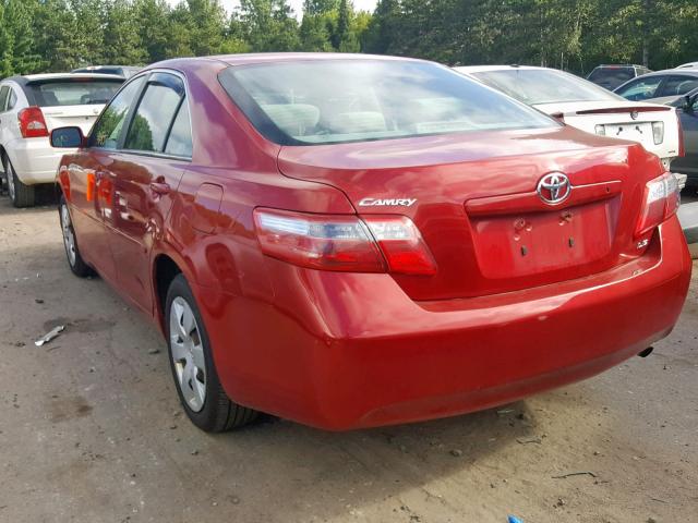 4T4BE46K78R024196 - 2008 TOYOTA CAMRY CE RED photo 3