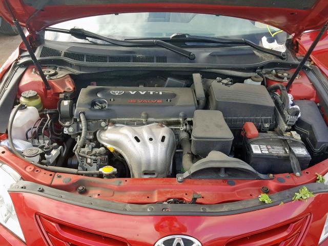 4T4BE46K78R024196 - 2008 TOYOTA CAMRY CE RED photo 7