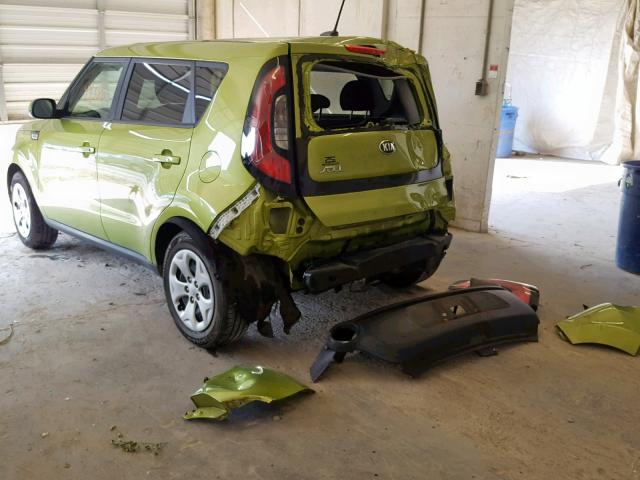 KNDJN2A22F7759086 - 2015 KIA SOUL GREEN photo 3