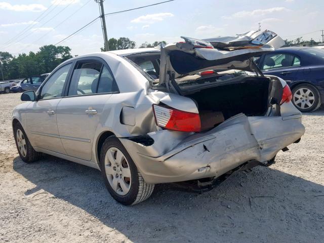 5NPET46C19H523775 - 2009 HYUNDAI SONATA GLS SILVER photo 3