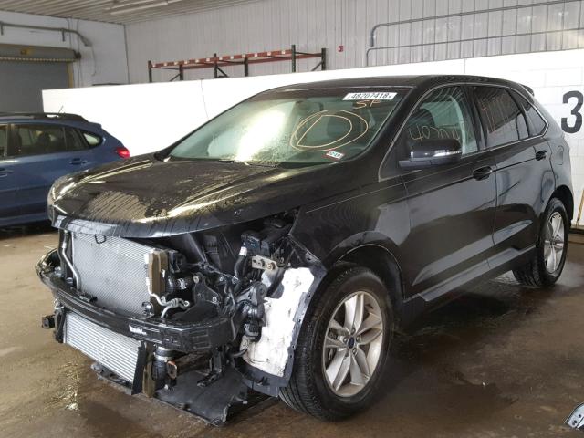 2FMTK4J90FBB31847 - 2015 FORD EDGE SEL BLACK photo 2