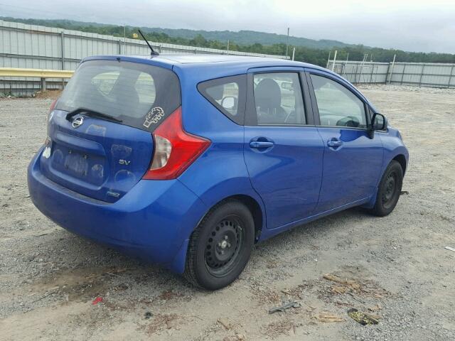 3N1CE2CP2EL411173 - 2014 NISSAN VERSA NOTE BLUE photo 4