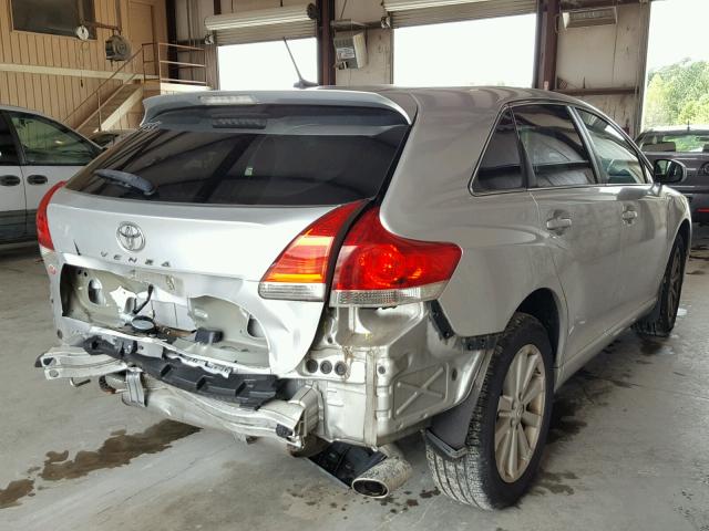 4T3ZE11A59U006455 - 2009 TOYOTA VENZA BASE SILVER photo 4