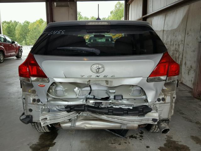 4T3ZE11A59U006455 - 2009 TOYOTA VENZA BASE SILVER photo 9