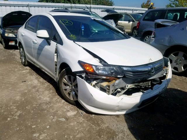 2HGFB2F48CH118552 - 2012 HONDA CIVIC LX WHITE photo 1