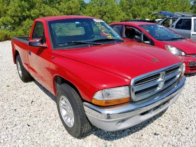 1B7FL26N31S112247 - 2001 DODGE DAKOTA RED photo 1