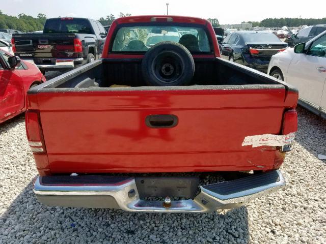 1B7FL26N31S112247 - 2001 DODGE DAKOTA RED photo 6