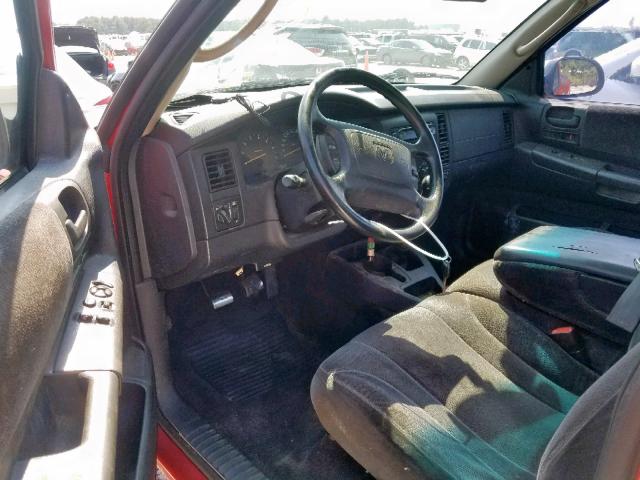 1B7FL26N31S112247 - 2001 DODGE DAKOTA RED photo 9