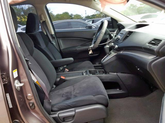 5J6RM4H32DL076612 - 2013 HONDA CR-V LX GRAY photo 5